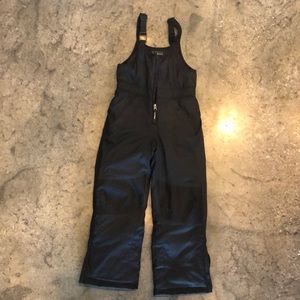 LL Bean Kids' Cold Buster Snow Bibs in size 8